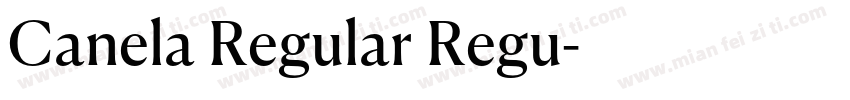 Canela Regular Regu字体转换